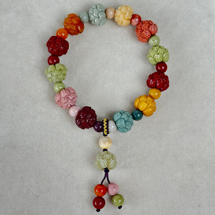 Alashan Agate Flower Bracelet 11.5—12.5mm