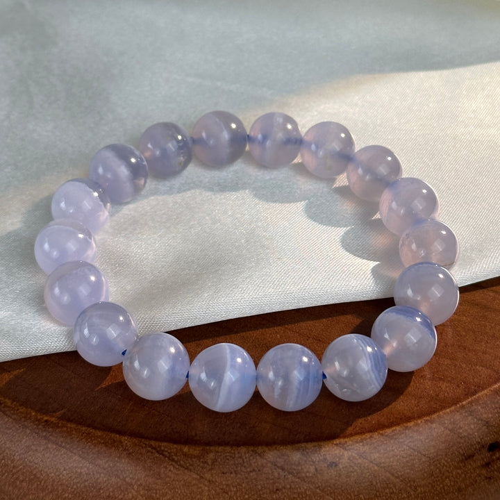 Blue Lace Agate Bracelet 10.7-11.3mm