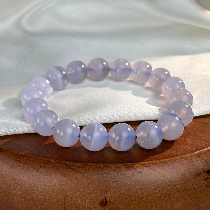 Blue Lace Agate Bracelet 10.7-11.3mm