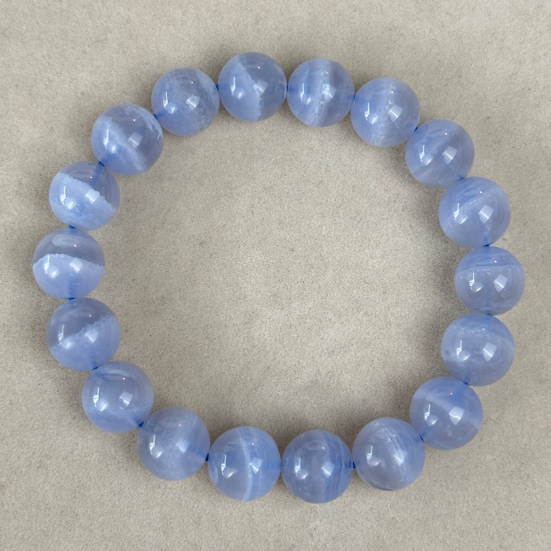 Blue Lace Agate Bracelet 10.7-11.3mm