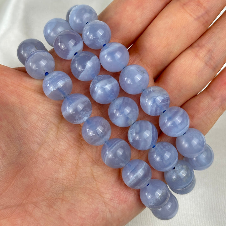 Blue Lace Agate Bracelet 10.7-11.3mm