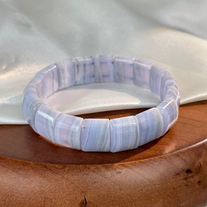 Blue Lace Agate Soft Bangle 13.6-14.1mm