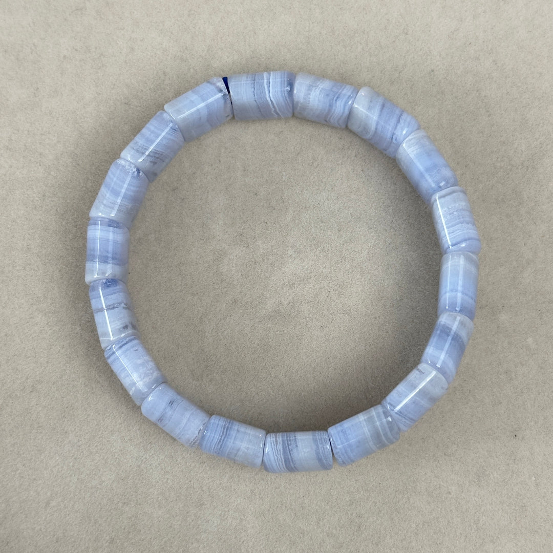 Blue Lace Agate Soft Bangle 13.6-14.1mm
