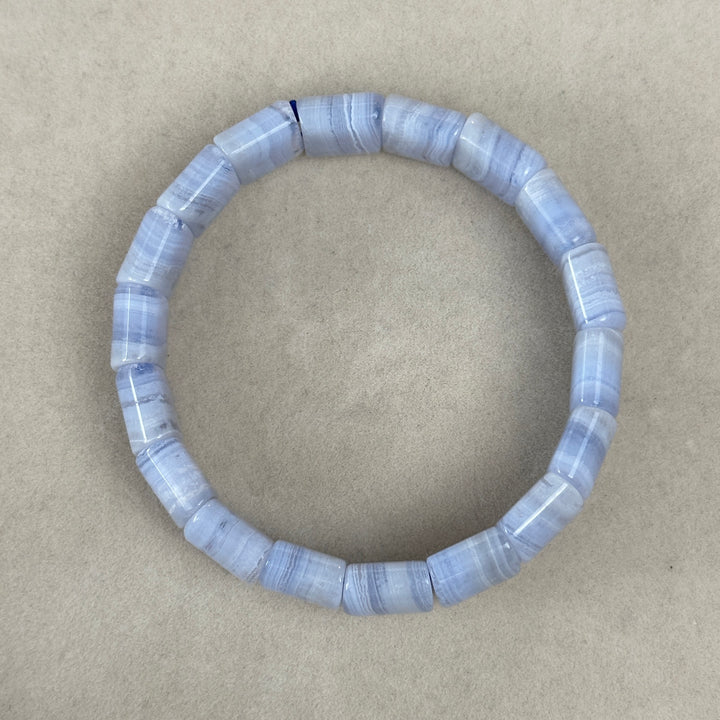Blue Lace Agate Soft Bangle 13.6-14.1mm