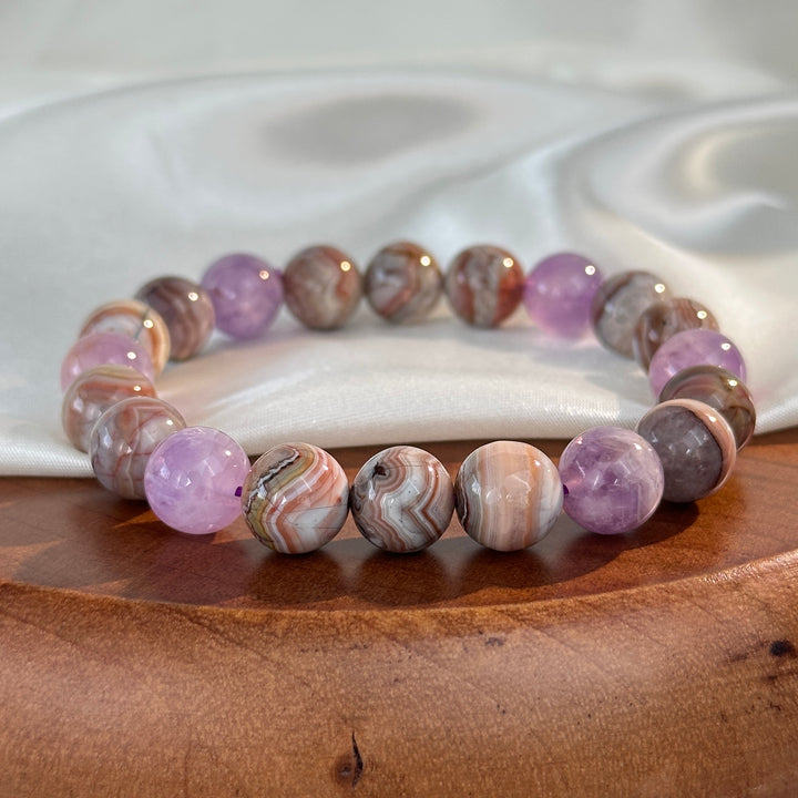 Amethyst Agate Bracelet 10.2-10.7mm