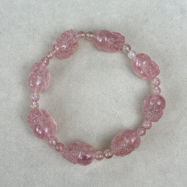 Strawberry Quartz Pixiu Bracelet 10.6-11.2mm