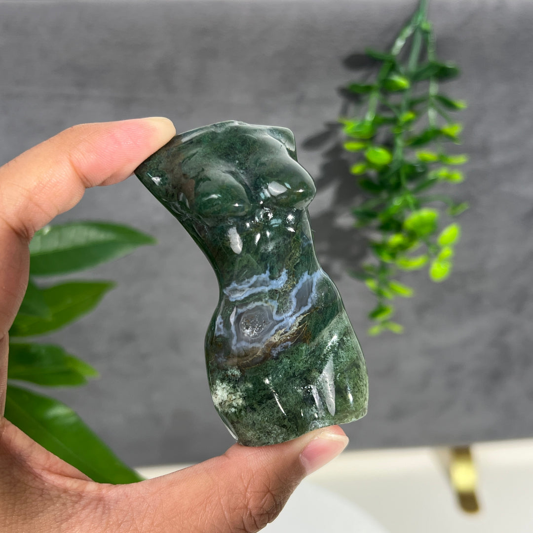 Moss Agate Goddess