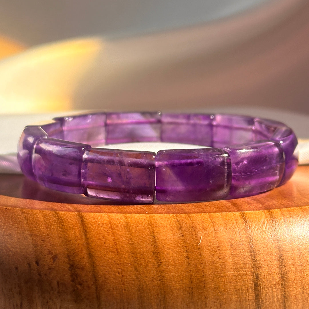 Amethyst Square Bracelet 10.6-10.9mm