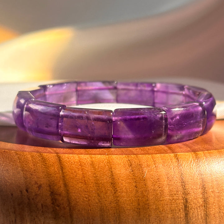 Amethyst Square Bracelet 10.6-10.9mm