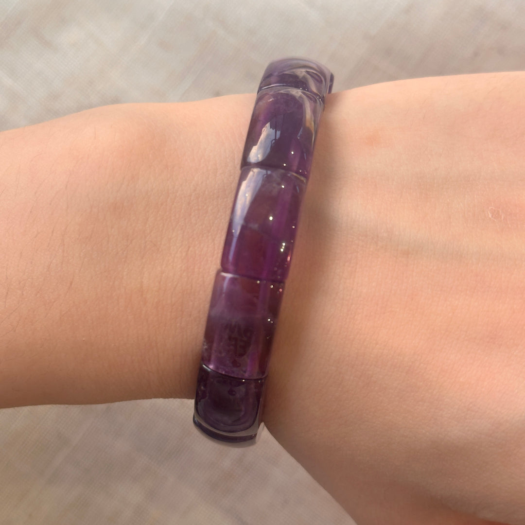 Amethyst Square Bracelet 10.6-10.9mm