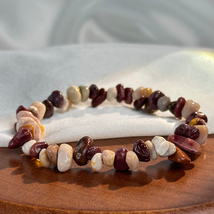 Natural Gemstone Elastic Stretch Crystal Mixed Chips Bracelet Bracelet