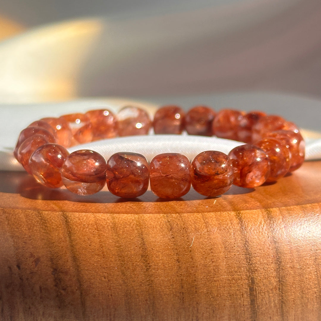Fire Quartz Cube Bracelet 8.3-9.3mm