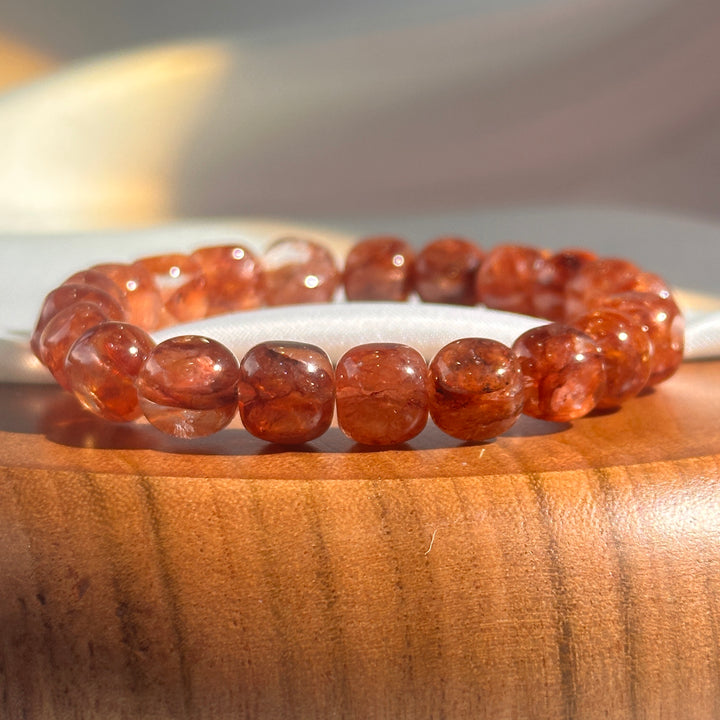 Fire Quartz Cube Bracelet 8.3-9.3mm