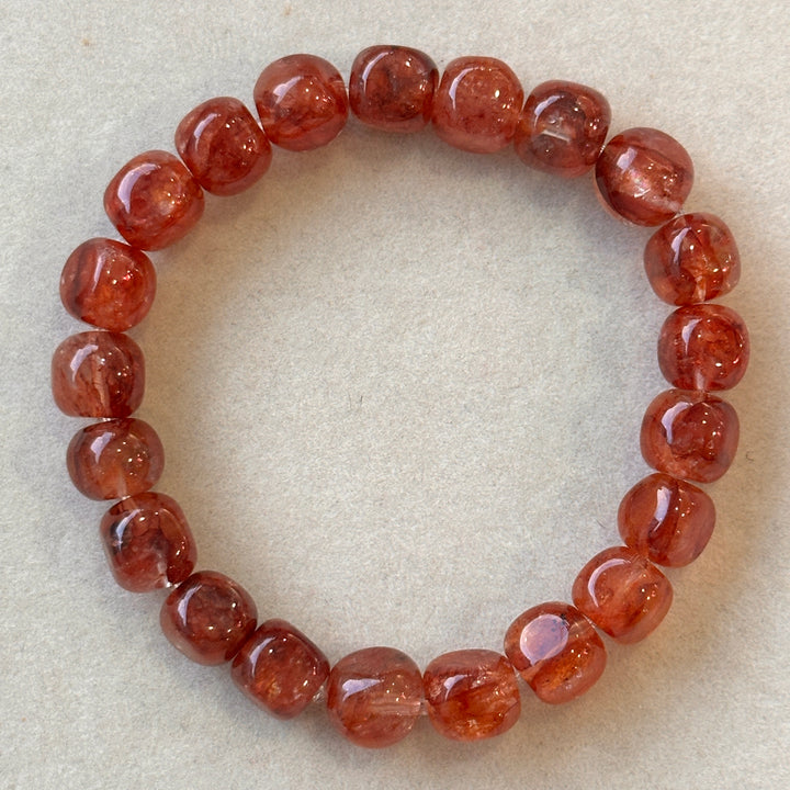 Fire Quartz Cube Bracelet 8.3-9.3mm