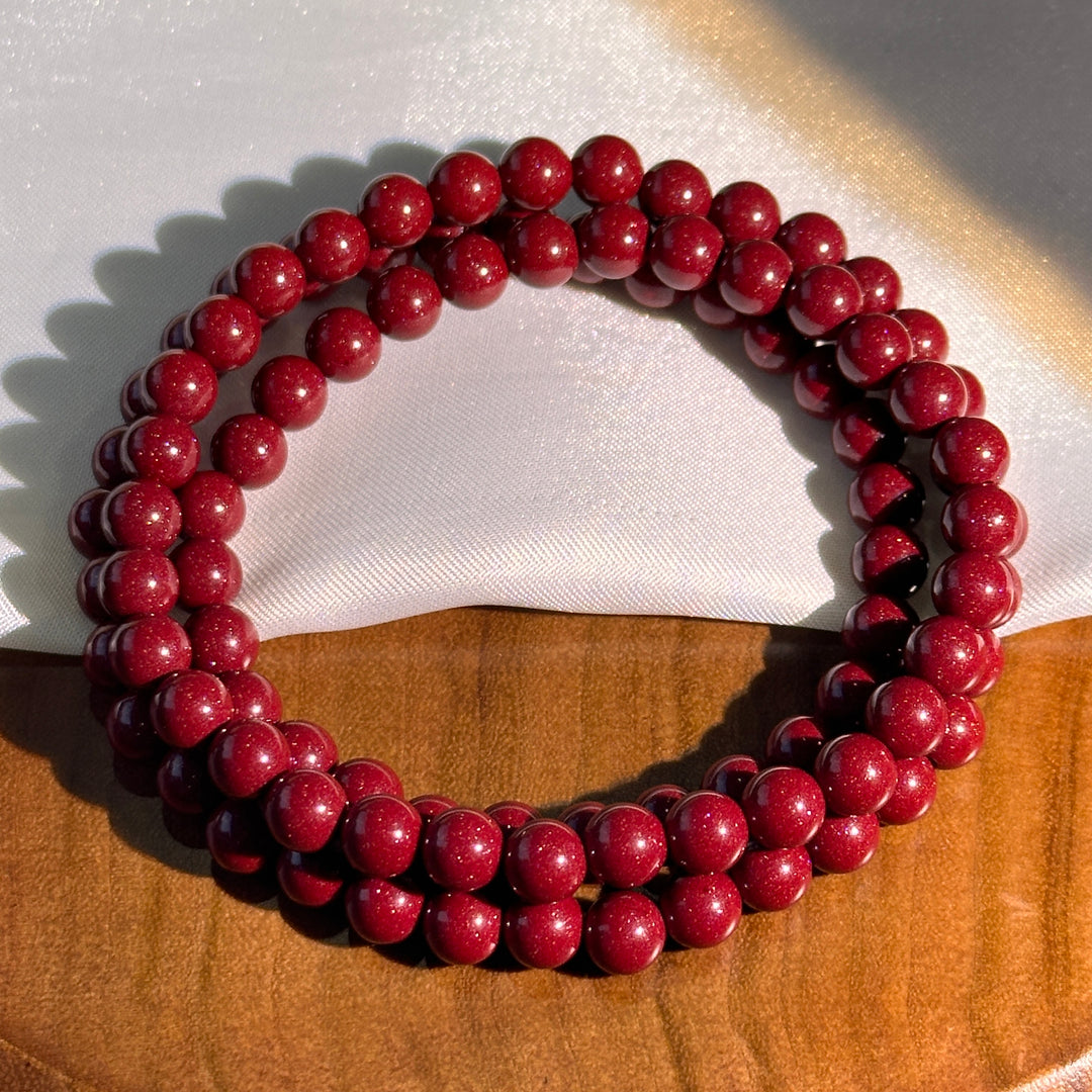Pulsera de Fluorita Púrpura 7.0-7.9mm