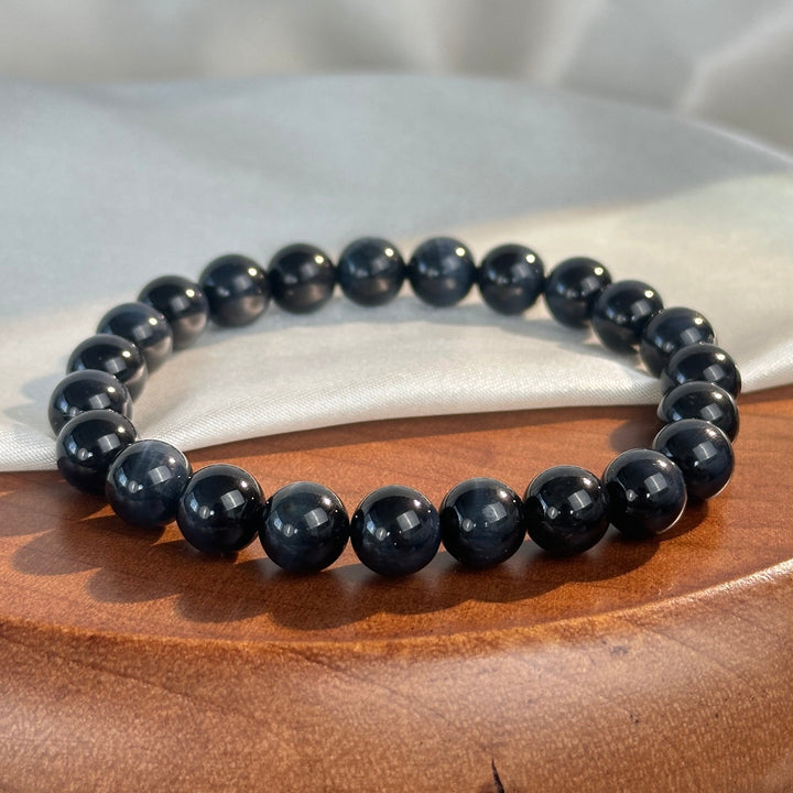 Blue Tiger Eye Stone Bracelet 8.1-8.5mm