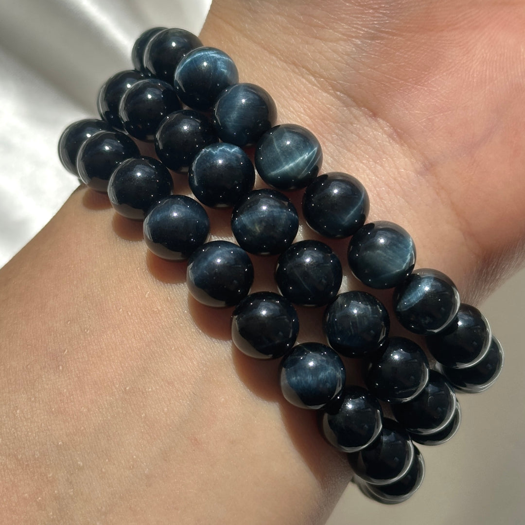 Blue Tiger Eye Stone Bracelet 8.1-8.5mm