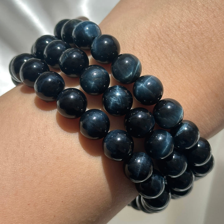 Blue Tiger Eye Stone Bracelet 8.1-8.5mm
