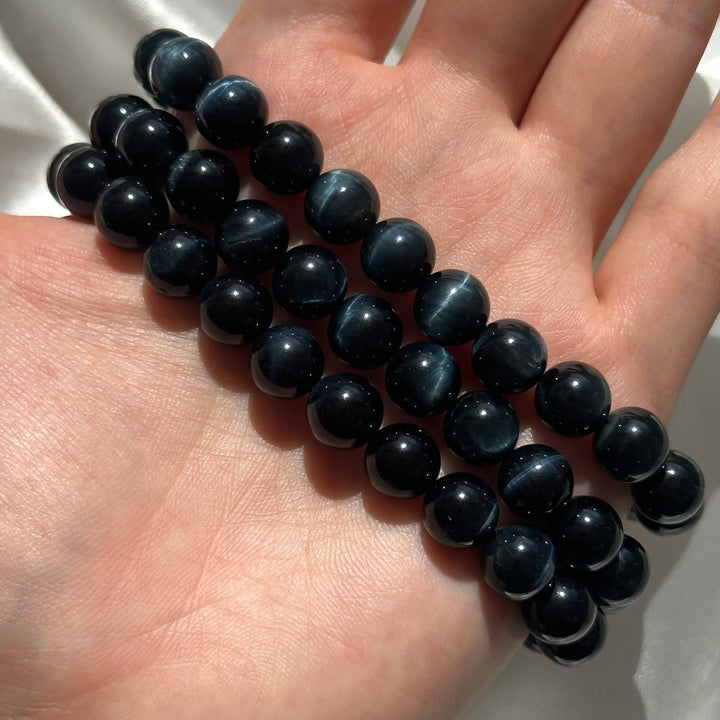 Blue Tiger Eye Stone Bracelet 8.1-8.5mm