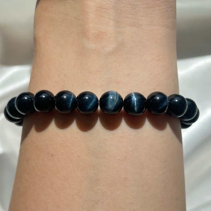Blue Tiger Eye Stone Bracelet 8.1-8.5mm