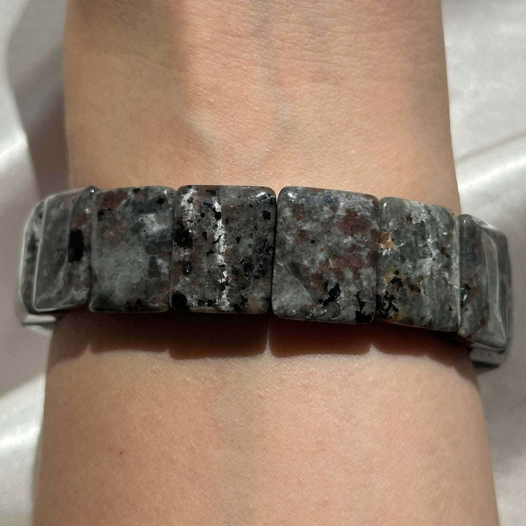 Yooperlite Square Bead Bracelet 16.2-16.8mm