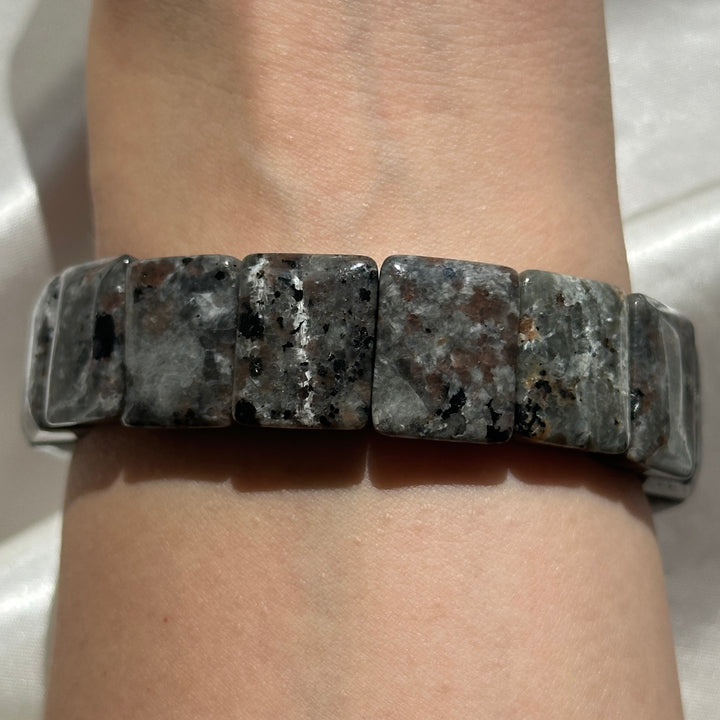 Yooperlite Square Bead Bracelet 16.2-16.8mm