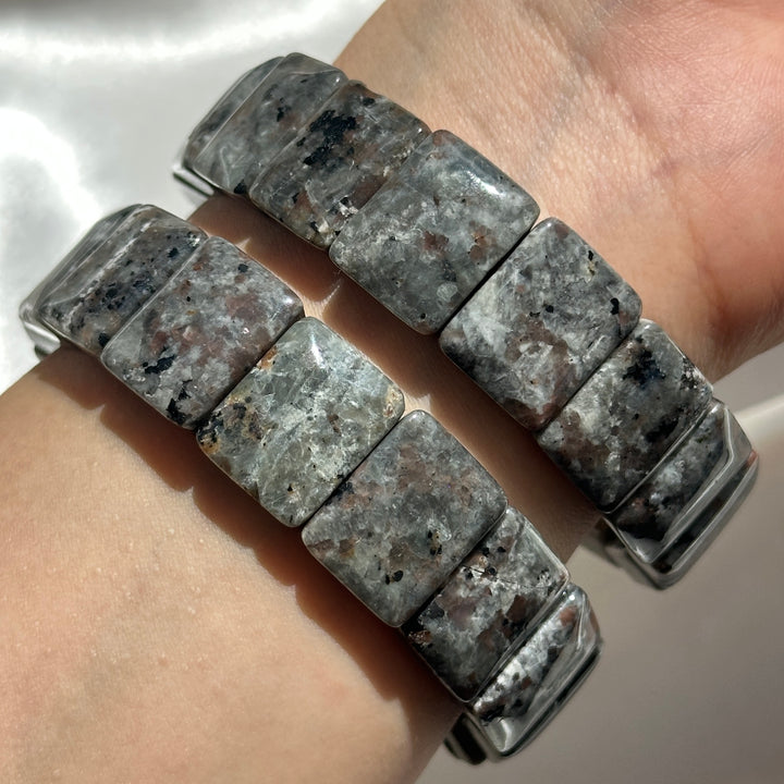 Yooperlite Square Bead Bracelet 16.2-16.8mm