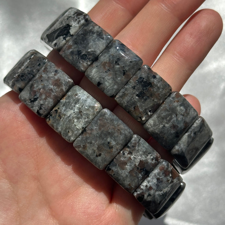 Yooperlite Square Bead Bracelet 16.2-16.8mm