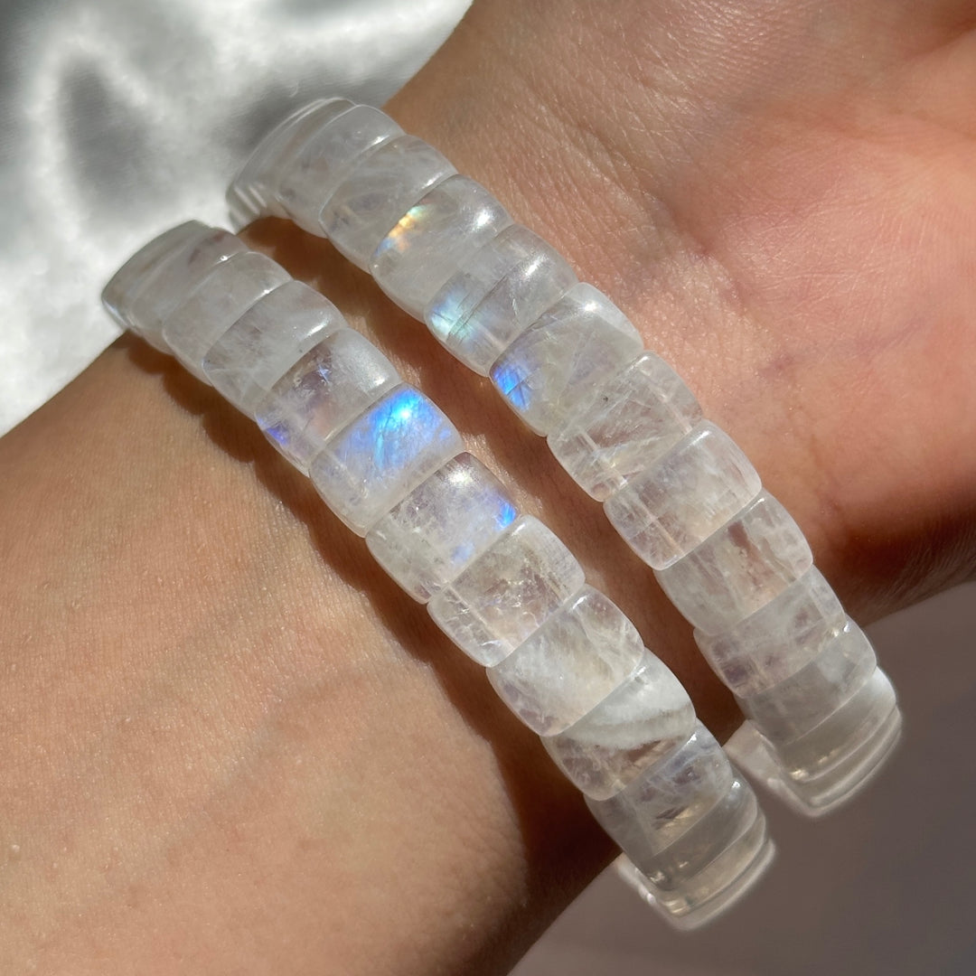 Indian Moonstone Soft Bangle 9.6-10.1mm