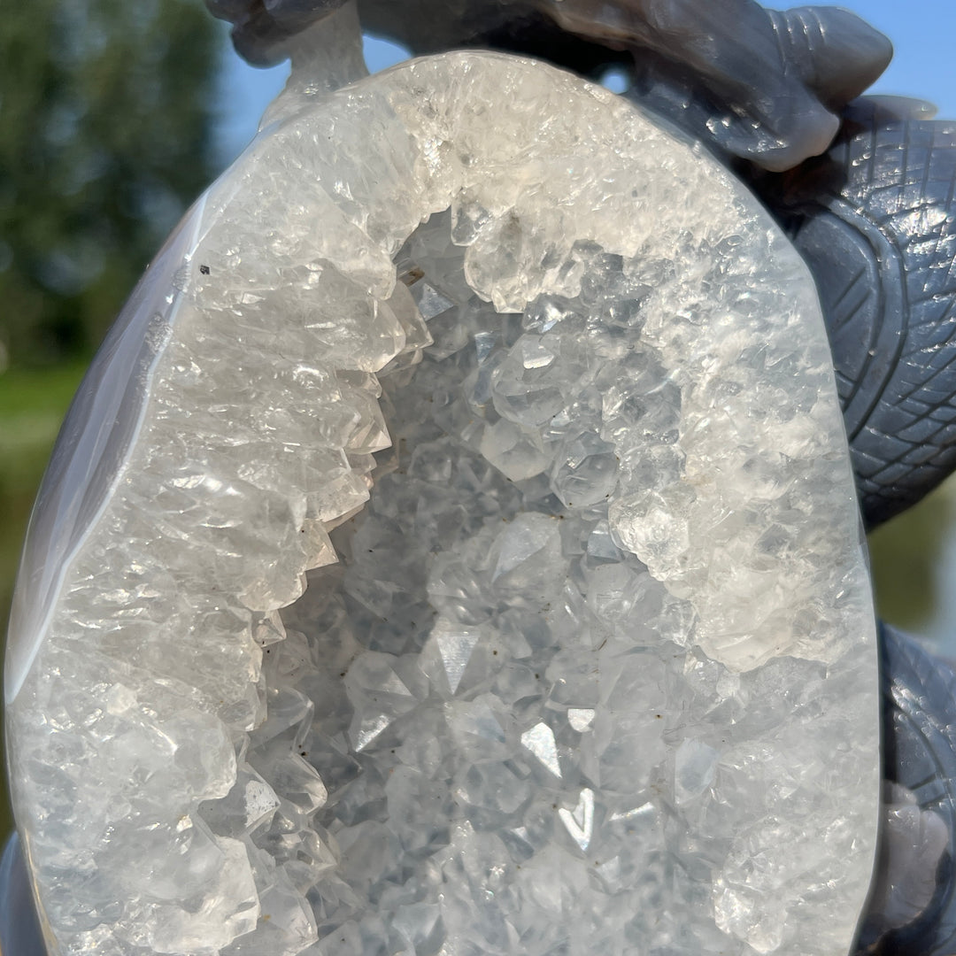 Agate Geode Dragon