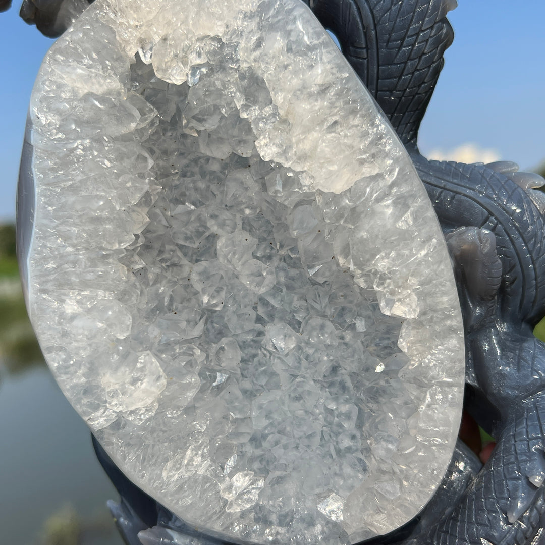 Agate Geode Dragon