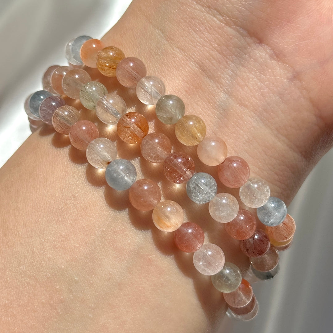 Rainbow Rabbit Hair Bracelet 5.9-6.1mm
