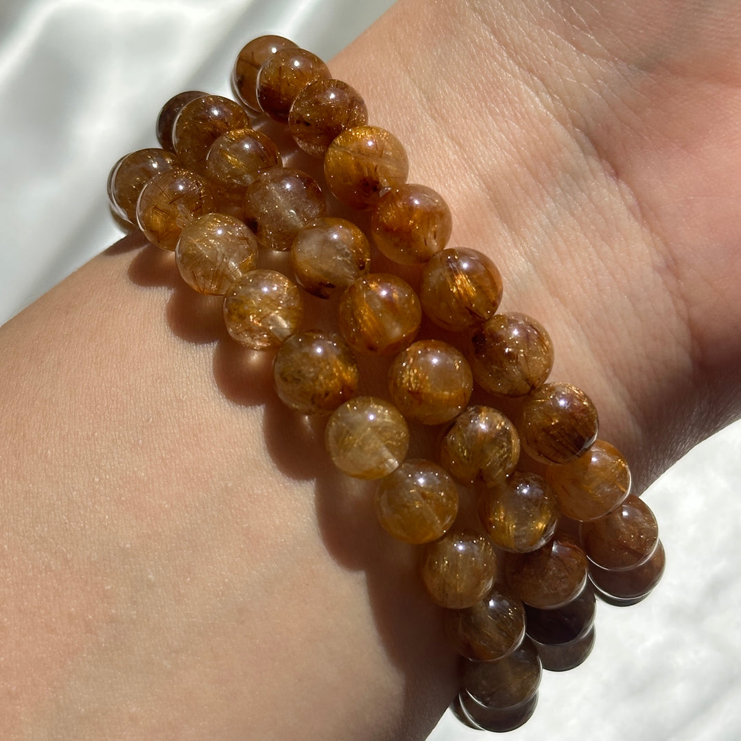 Golden Rutilated Quartz Bracelet 7.4-7.8mm