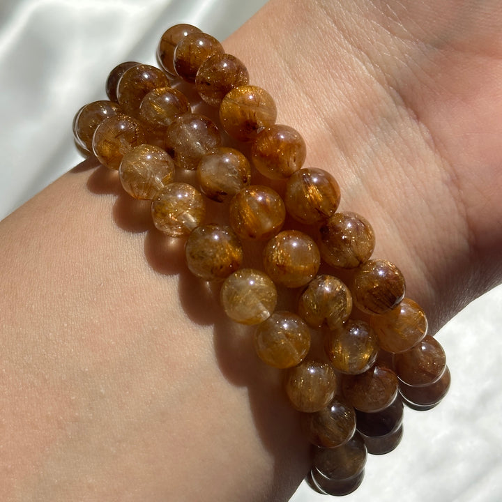 Golden Rutilated Quartz Bracelet 7.4-7.8mm