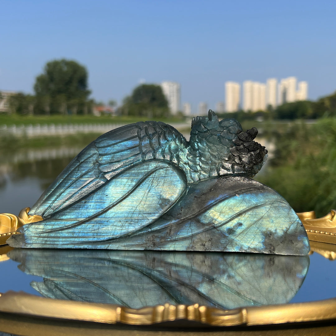 Labradorite Owl Family