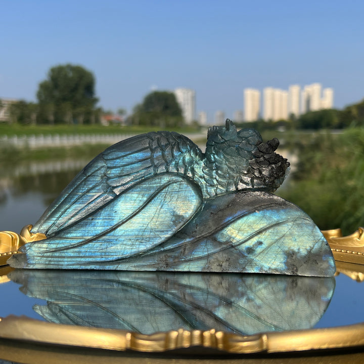 Labradorite Owl Family