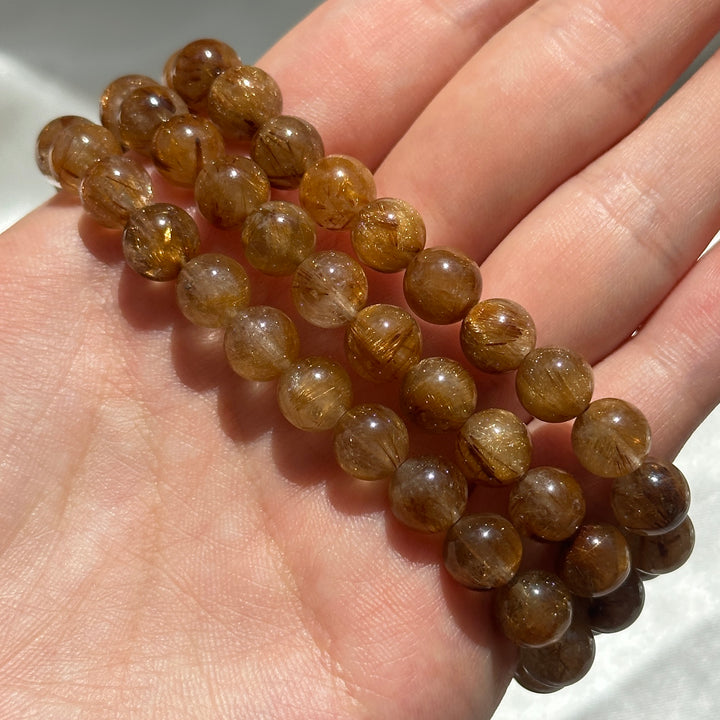 Golden Rutilated Quartz Bracelet 7.4-7.8mm