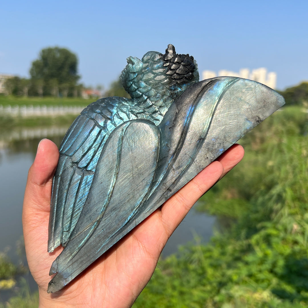 Labradorite Owl Family
