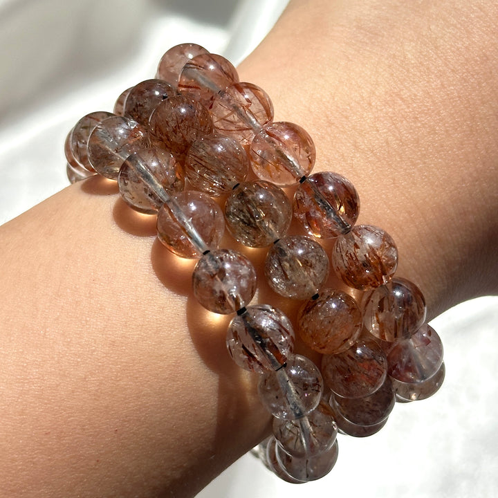 Hematite in Quartz Bracelet 8.9-9.4mm