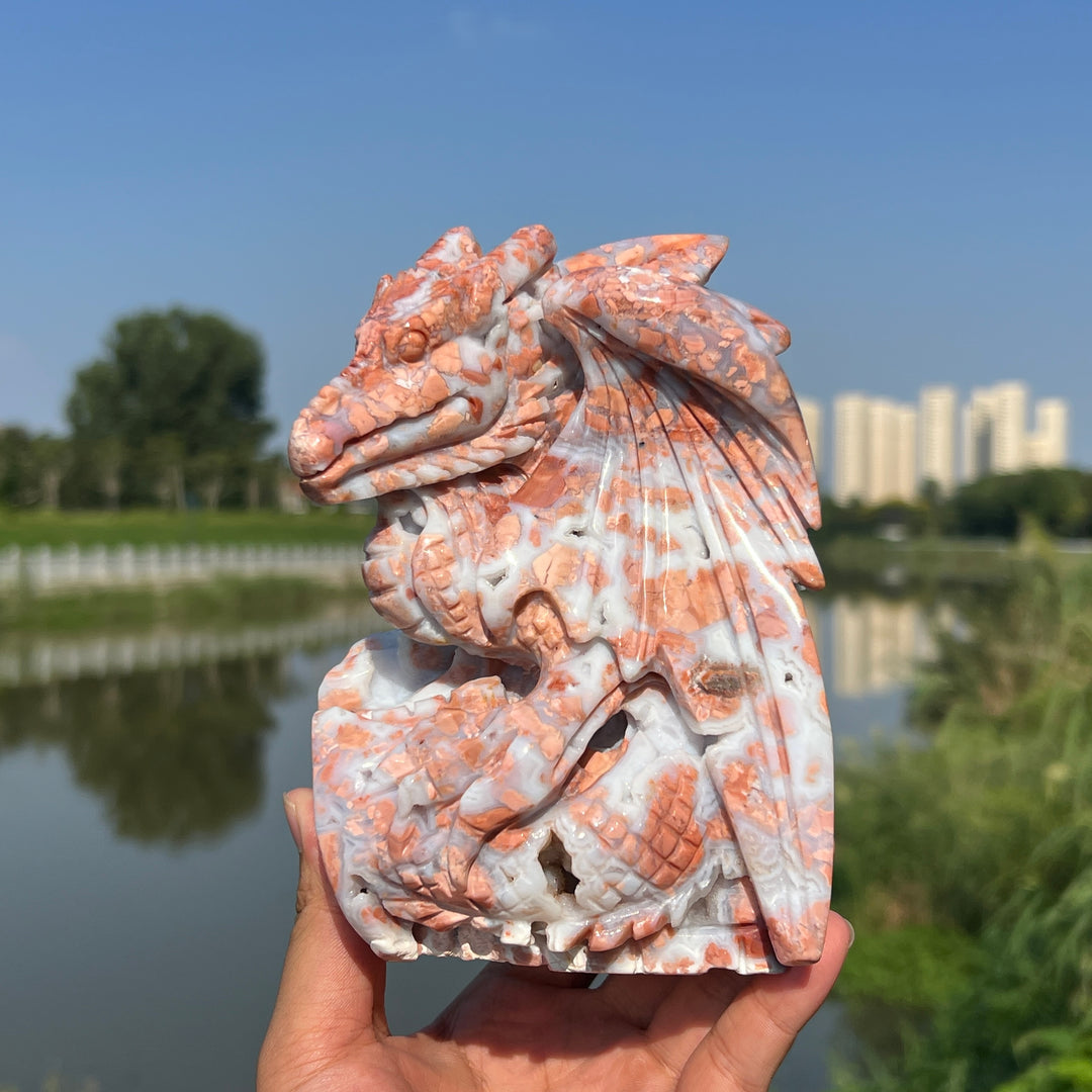 Pink Agate Dragon