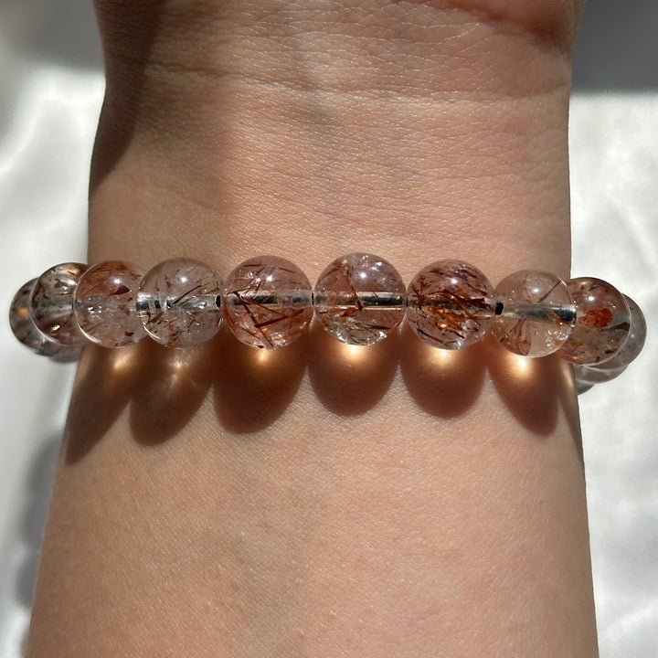 Hematite in Quartz Bracelet 8.9-9.4mm