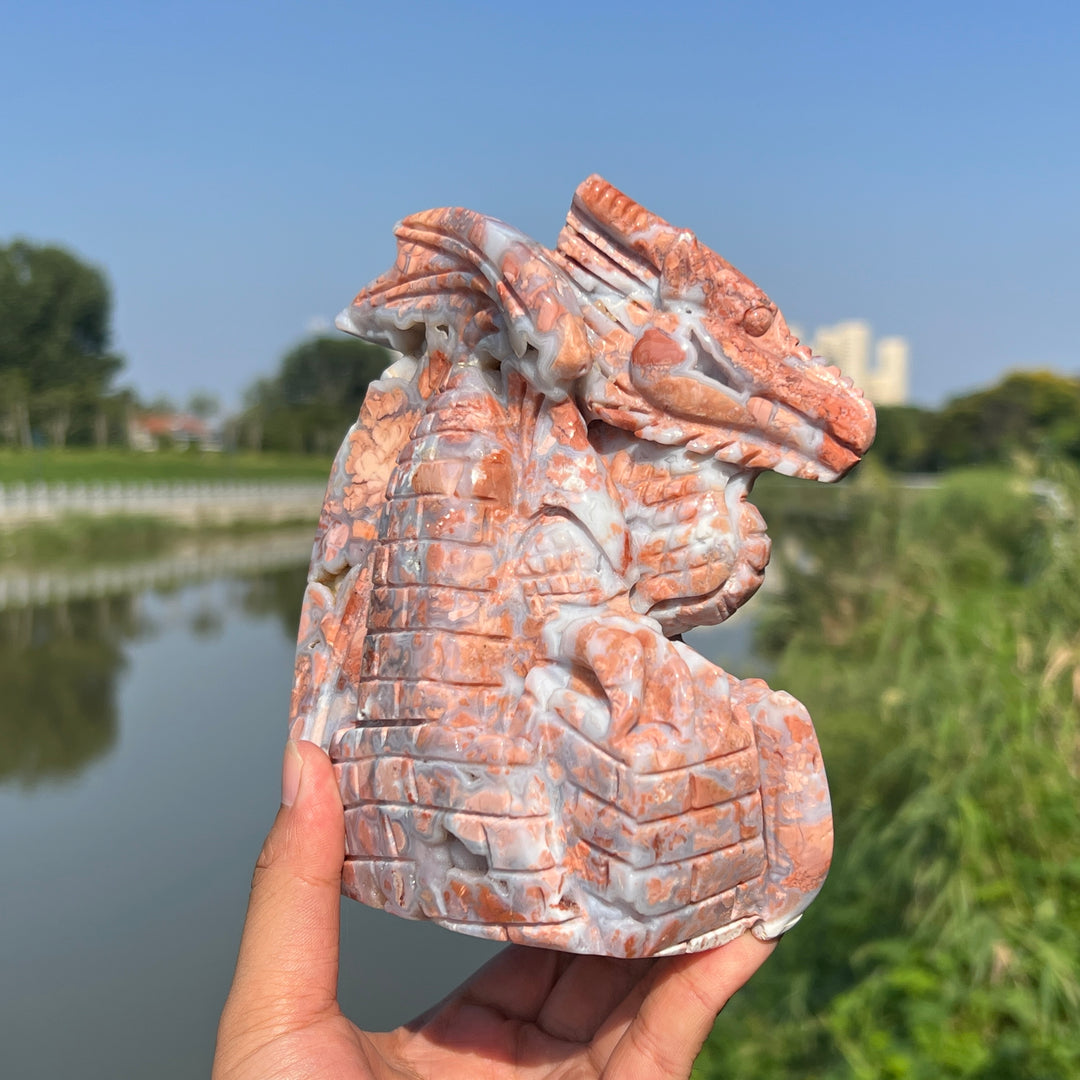 Pink Agate Dragon