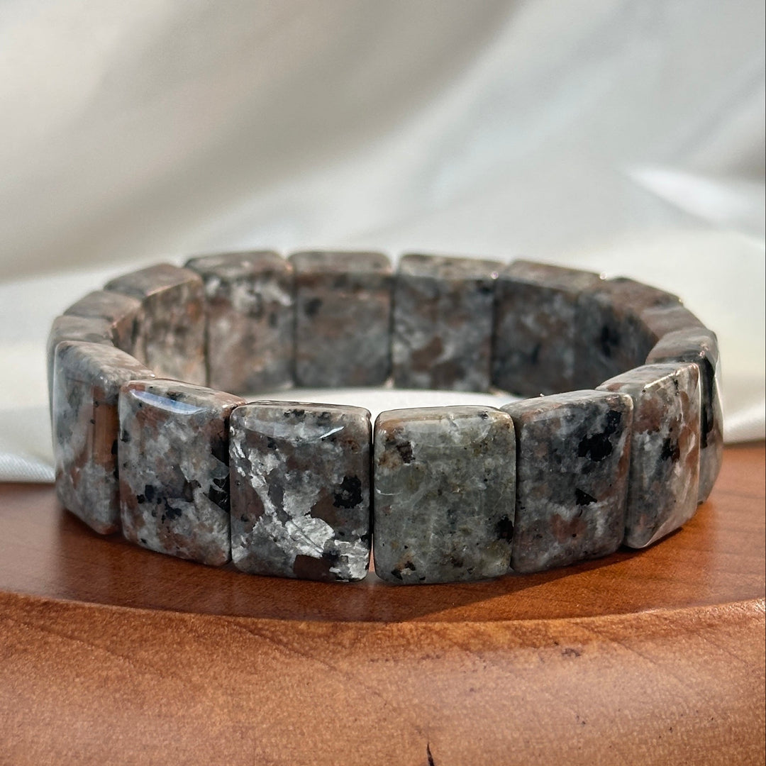 Yooperlite Square Bead Bracelet 16.2-16.8mm