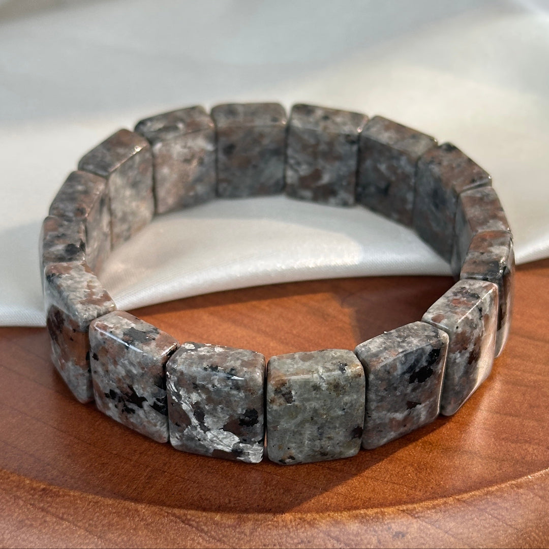 Yooperlite Square Bead Bracelet 16.2-16.8mm