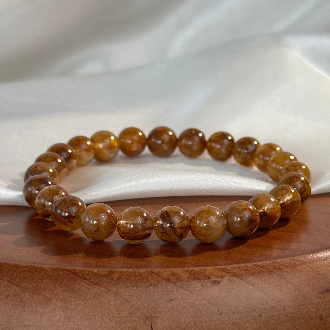 Golden Rutilated Quartz Bracelet 7.4-7.8mm