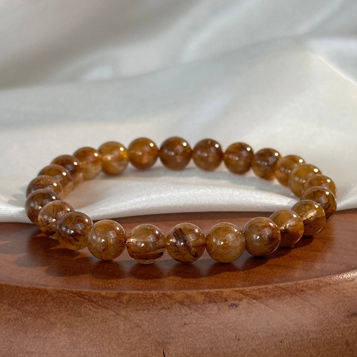 Golden Rutilated Quartz Bracelet 7.4-7.8mm