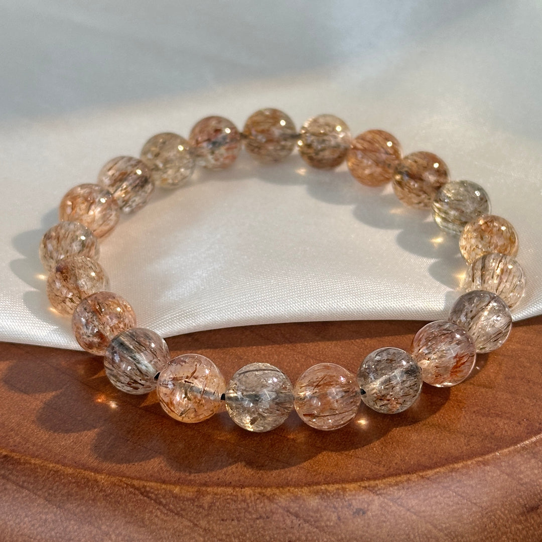 Hematite in Quartz Bracelet 8.9-9.4mm