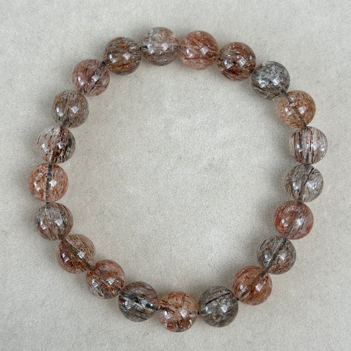 Hematite in Quartz Bracelet 8.9-9.4mm