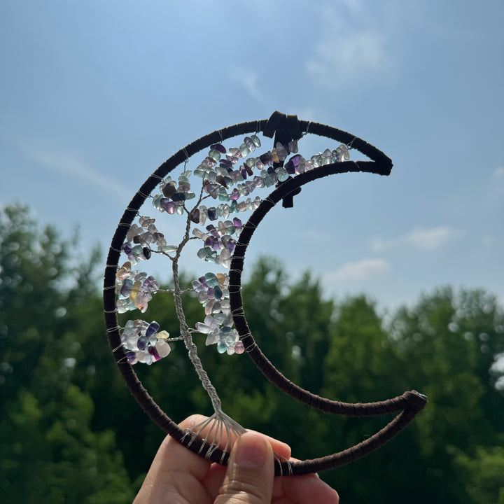 Mond Baum des Lebens Hängende Ornamente, handgefertigt