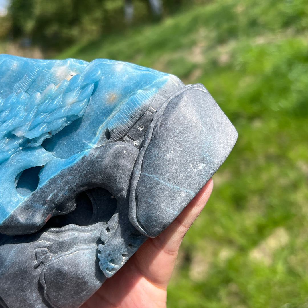 Unique,Natural Trolleite Landscape Carving